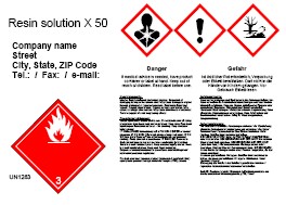 GHS label - example 1