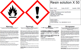 GHS label - example 3