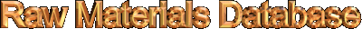 Raw materials database